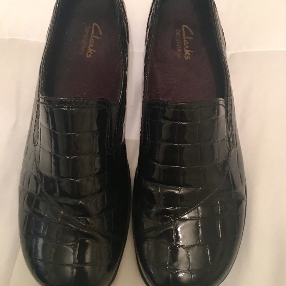 Black patent leather shoes